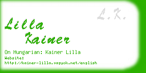 lilla kainer business card